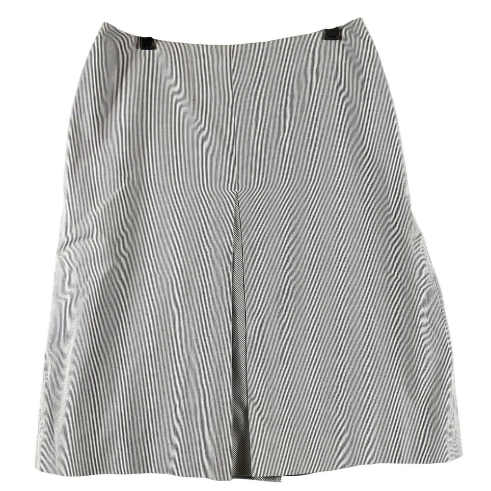 Brooks Brothers Womens 8 Seersucker Pinstripe Skirt Blue White Cotton Preppy